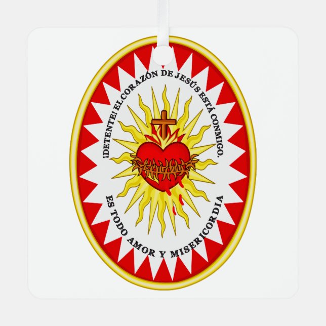 The Most Sacred Heart of Jesus Metal Ornament (Front)