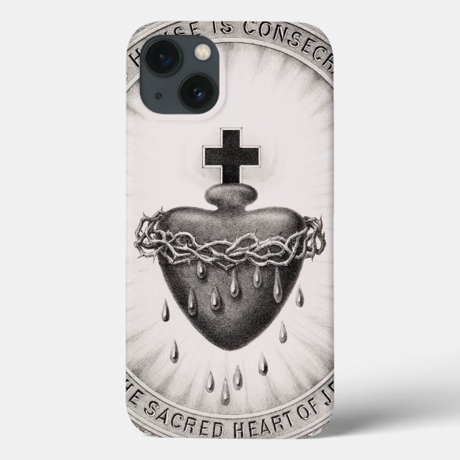 The Most Sacred Heart of Jesus Symbol of Divine  Case-Mate iPhone Case (Back)