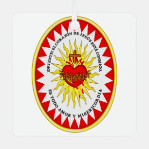 The Most Sacred Heart of Jesus Symbol of Divine  Metal Ornament