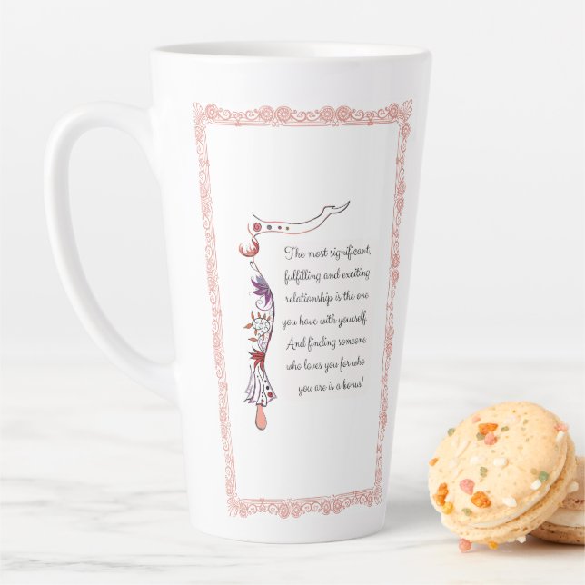 The most significant relationship elegant quote latte mug (In Situ)