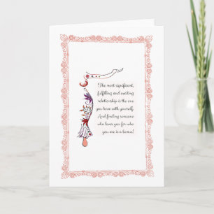 The most significant relationship lady quote card