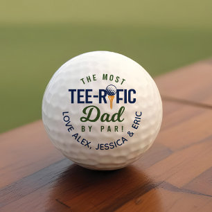 The Most Tee-Rific Dad By Par Fun Personalized Golf Balls