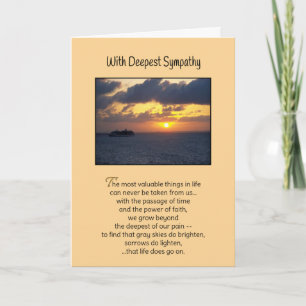 The most valuable things...Sympathy Card