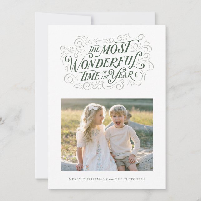 The Most Wonderful Hand Lettering Christmas Card (Front)
