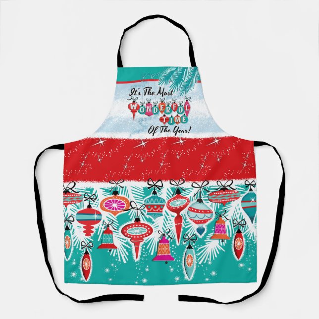 The Most Wonderful Time Christmas Apron (Front)