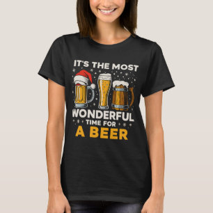 The Most Wonderful Time For A Beer Print: Festive  T-Shirt