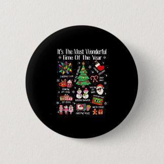 The most wonderful time of the year christmas xmas 2 inch round button