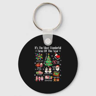 The most wonderful time of the year christmas xmas keychain