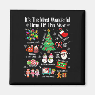 The most wonderful time of the year christmas xmas magnet