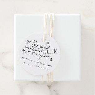 The Most Wonderful Time Of The Year Holiday Favour Tags