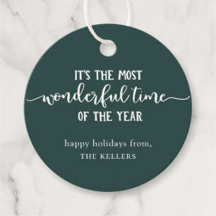 The Most Wonderful Time Of The Year Holiday Favour Tags