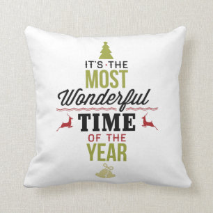 The Most Wonderful Time of the Year Throw Pillow