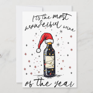 The Most Wonderful Wine Of The Year  Holiday Card