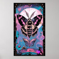 The Moth Tarot Card Witchy Poster