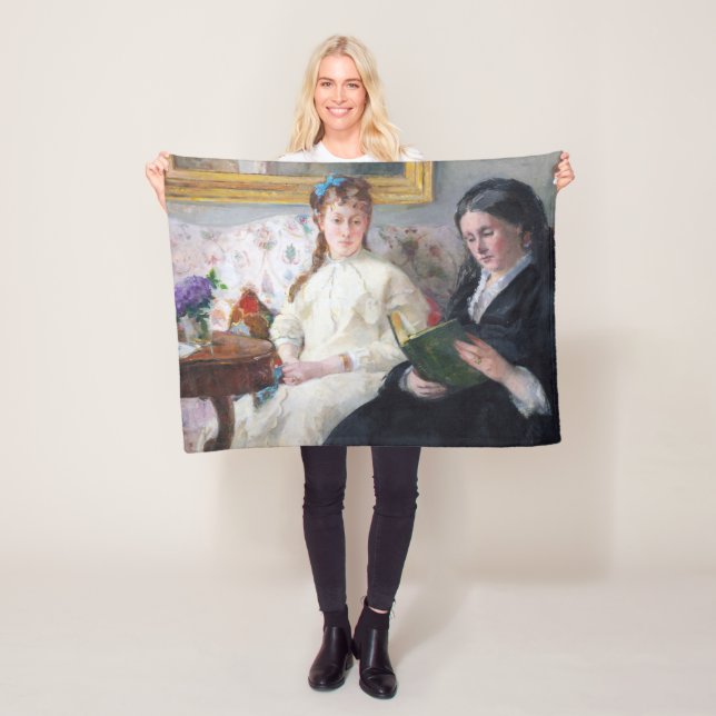 The Mother and Sister of the Artist, Berthe Moriso Fleece Blanket (In Situ)