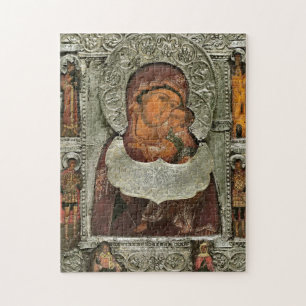 The Mother of God of Tenderness with Saints Icon   Jigsaw Puzzle