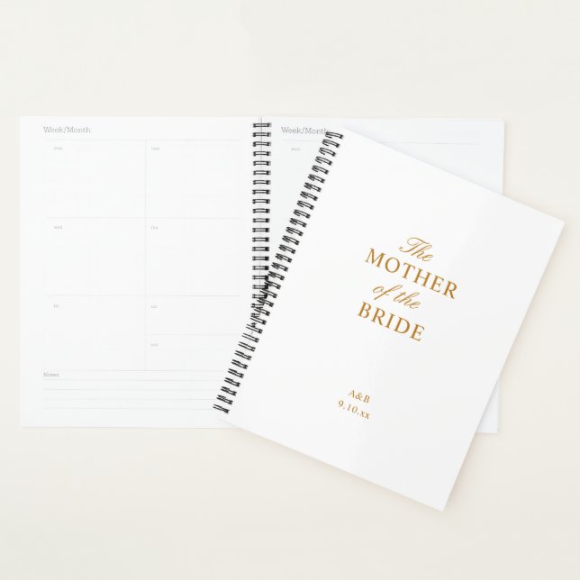 The Mother of the Bride Gold White Planner (Display)