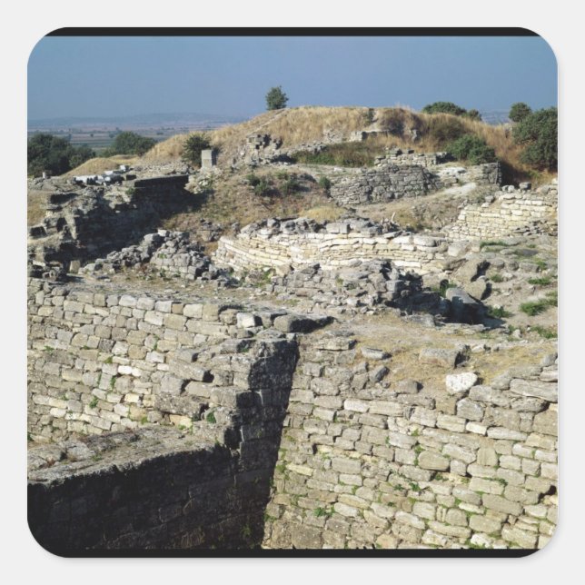 The Mound of Hissarlik, the site of Square Sticker (Front)