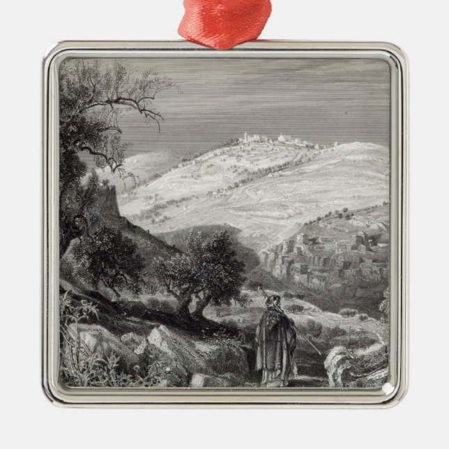 The Mount of Olives, from Mount Zion Metal Ornament (Front)