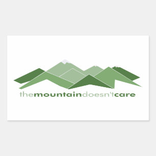 The Mountain Doesn't Care Sticker