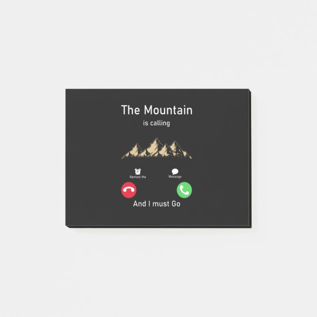 the mountain is calling and i must go post-it notes (Front)