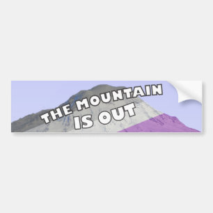 The Mountain is Out Asexual Bumper Sticker
