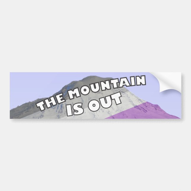 The Mountain is Out Asexual Bumper Sticker (Front)