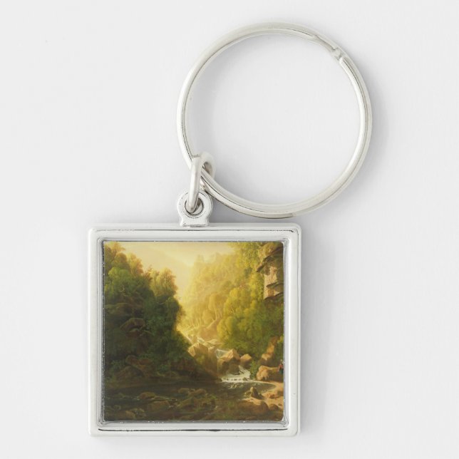 The Mountain Torrent, c.1820-30 (oil on canvas) Keychain (Front)