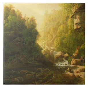 The Mountain Torrent, c.1820-30 (oil on canvas) Tile