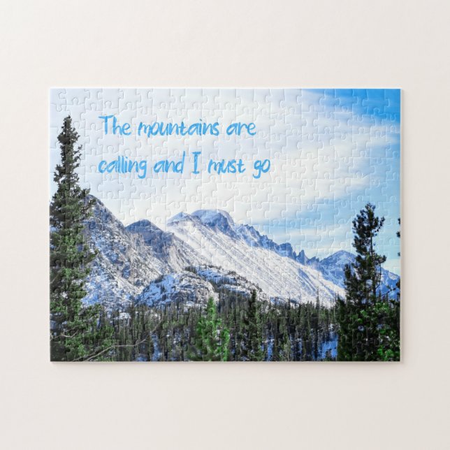The Mountains Are Calling - 11x14 inch Jigsaw Puzzle (Horizontal)