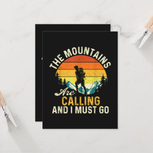 The Mountains Are Calling and I Must Go Invitation