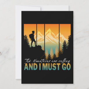 The Mountains Are Calling And I Must Go Invitation