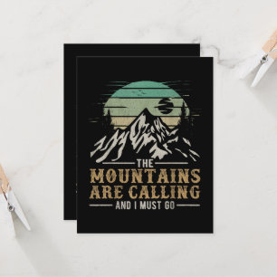 The Mountains Are Calling And I Must Go Invitation