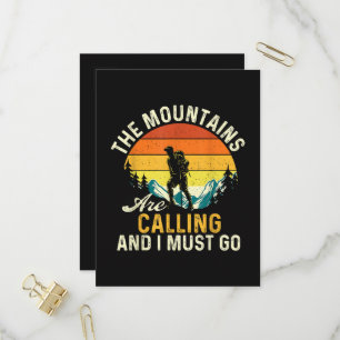 The Mountains Are Calling and I Must Go Invitation Postcard