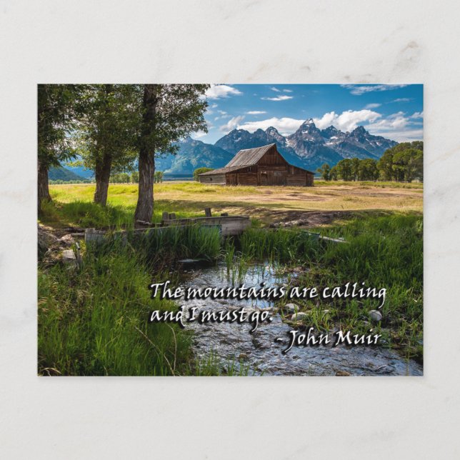 The mountains are calling and I must go - Muir Postcard (Front)