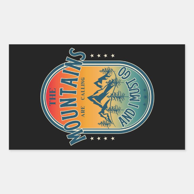 The mountains are calling and i must go sticker (Front)