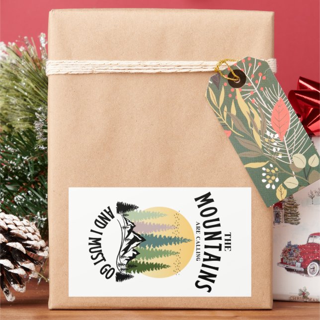 The mountains are calling and i must go sticker (Holiday)