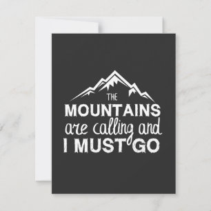The Mountains Are Calling And I Must Go Thank You Card