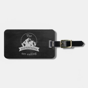 The mountains are calling luggage tag