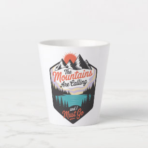The Mountains Are Calling - Nature Adventure Latte Mug