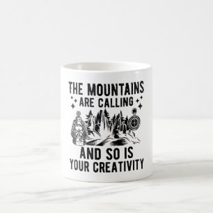 The mountains are calling nature inspiration coffee mug