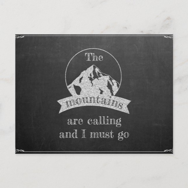 The mountains are calling postcard (Front)