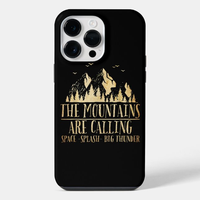 The Mountains are Calling Space Splash Big Thunder iPhone Case (Back)