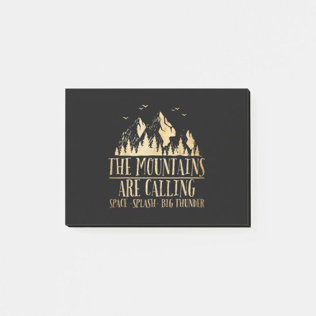 The Mountains are Calling Space Splash Big Thunder Post-it Notes (Front)