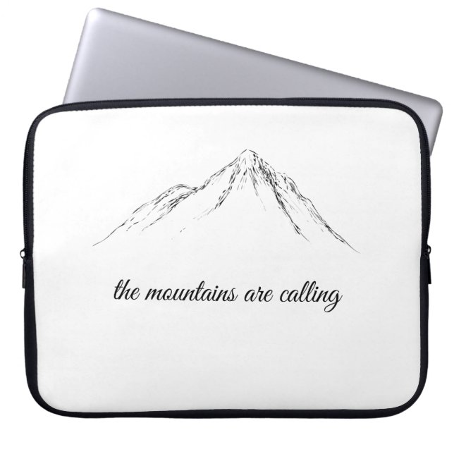 the mountains are calling square sticker T-Shirt T Laptop Sleeve (Front)