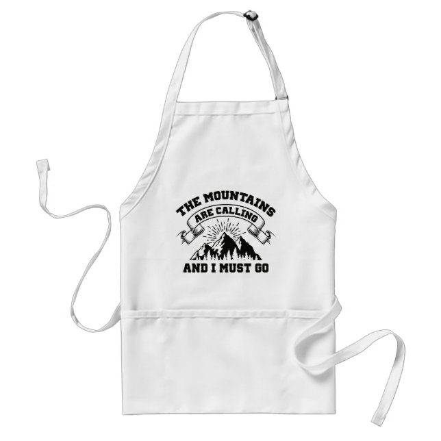 The Mountains Are Calling Standard Apron (Front)