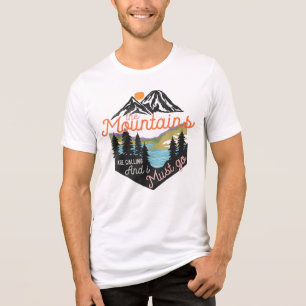 The Mountains Are Calling Vintage Hiking Adventure Tri-Blend Shirt