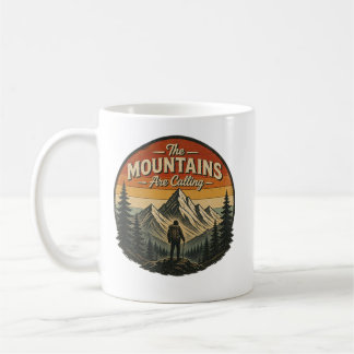 The Mountains Are Calling – Vintage Hiking Coffee Mug
