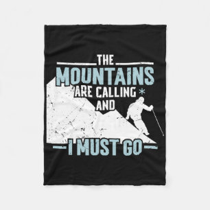 The Mountains Calling Fleece Blanket