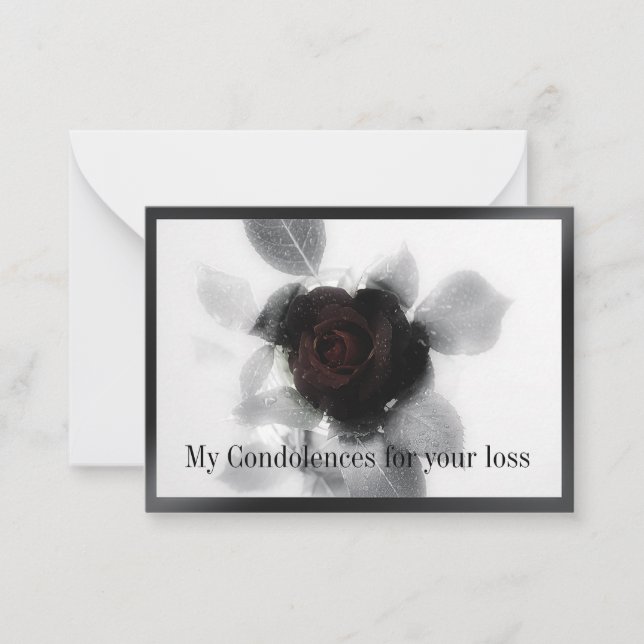 The Mourning Roses Sympathy Cards (Front)